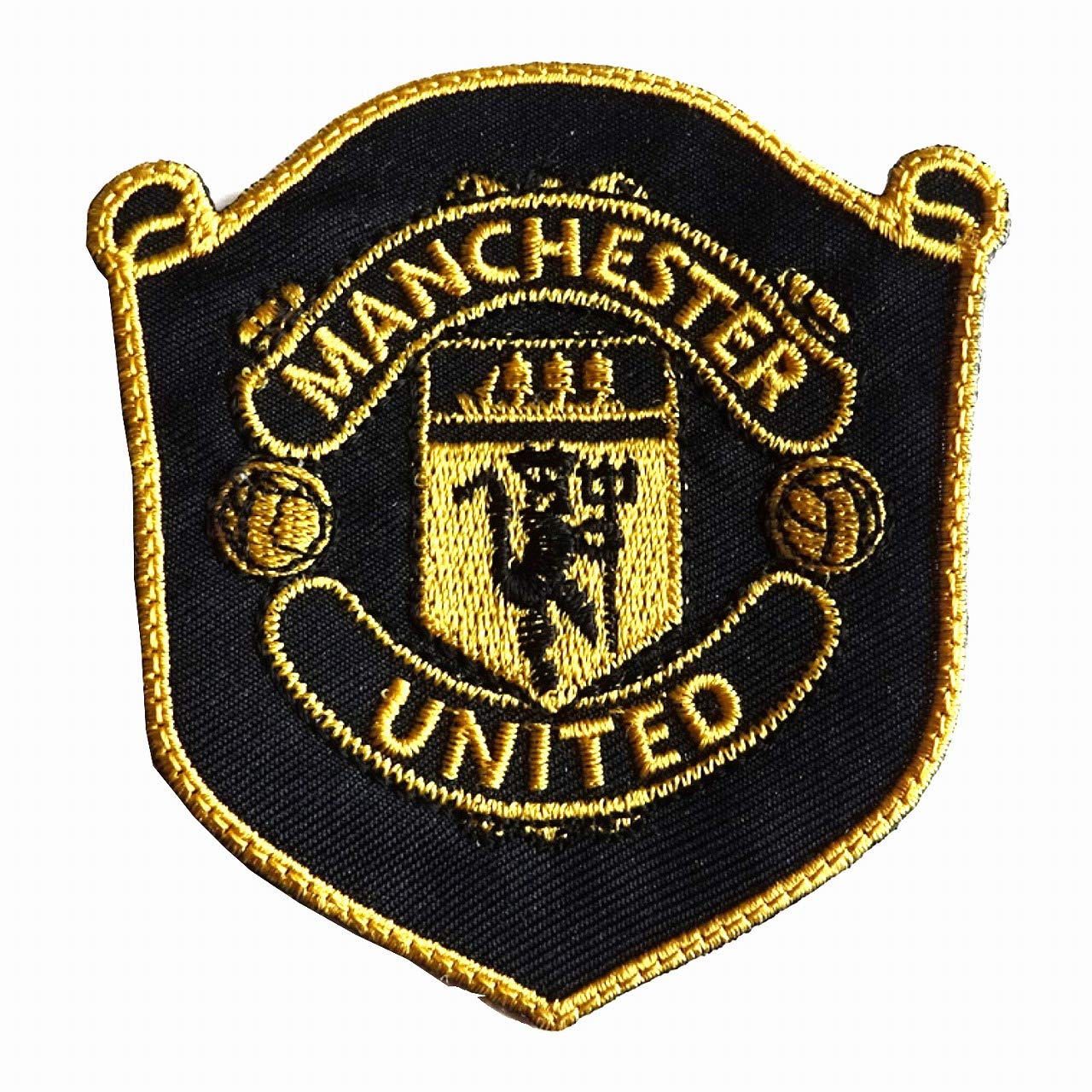 Amazon | マンチェスターユナイテッド(黒×GOLD) エンブレムワッペン